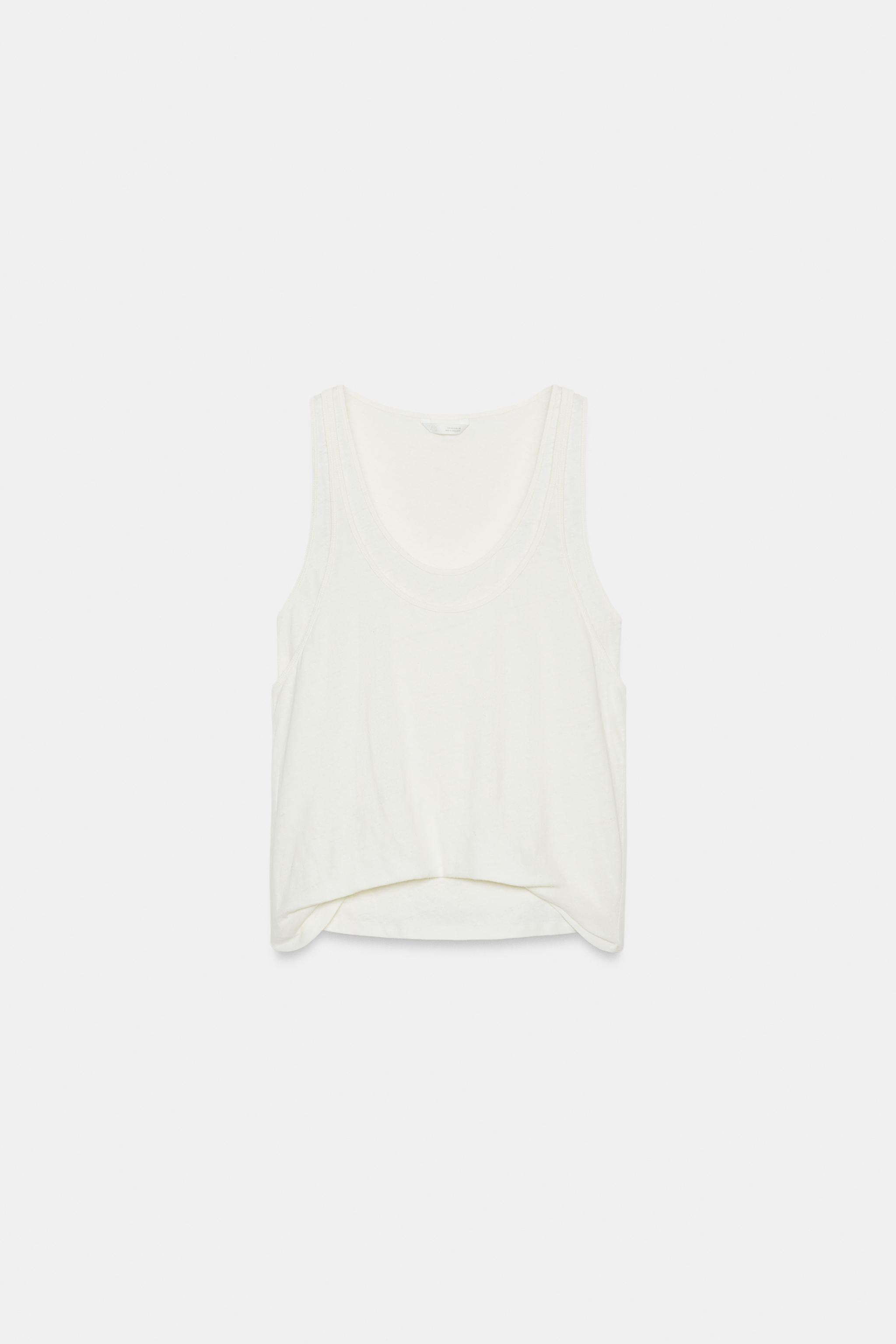 COTTON AND LINEN BLEND TOP